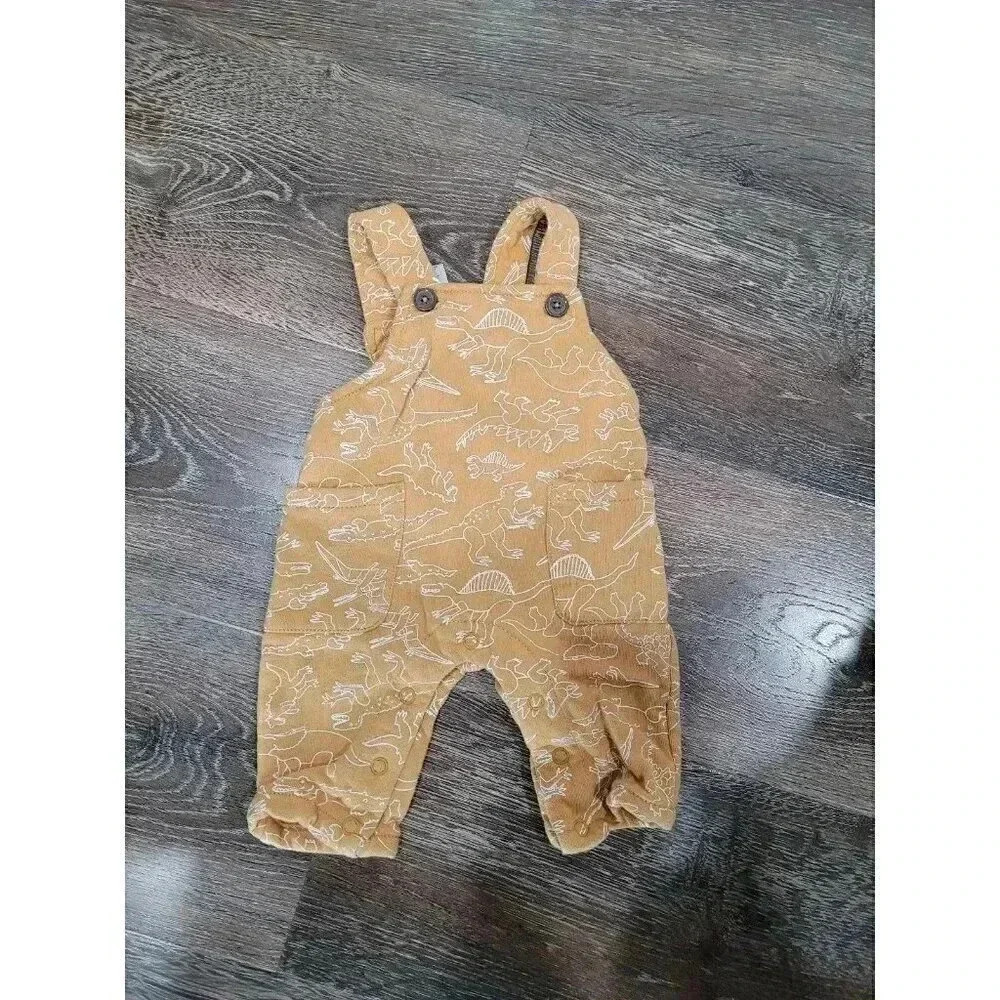 Little Lad Dinosaur overalls size 0/3 months #3